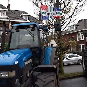 Net als trekkers met Groningse vlaggen.