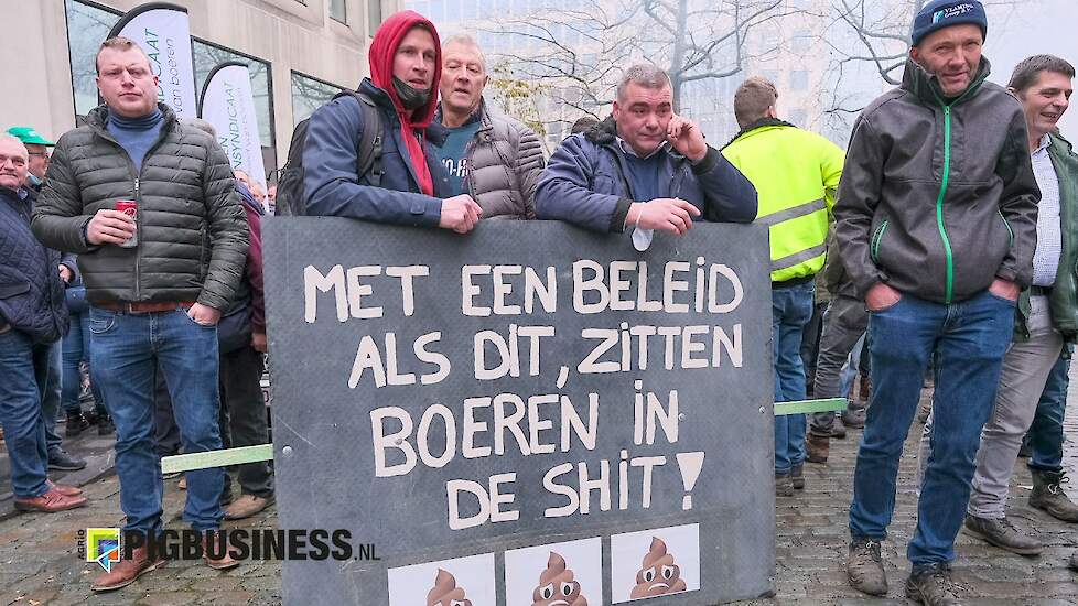 Vlaamse varkenshouders in protest