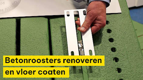 Betonroosters renoveren en coaten.