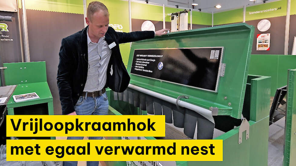 Vrijloopkraamhok wint prijs met egaal verwarmd nest.