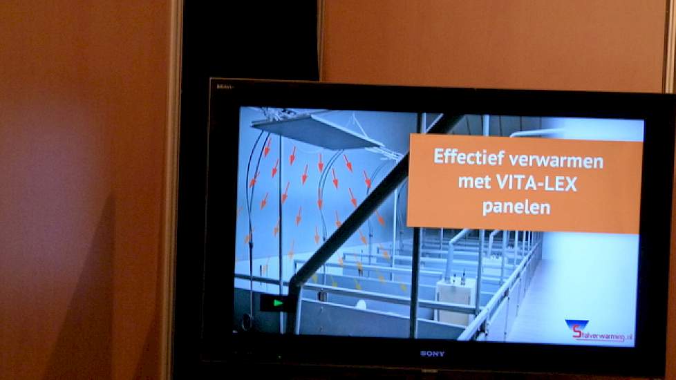 Op de beurs was bij stalinrichters ook veel aandacht voor energiebesparing zoals met deze panelen die door middel van elektriciteit verwarmd worden.