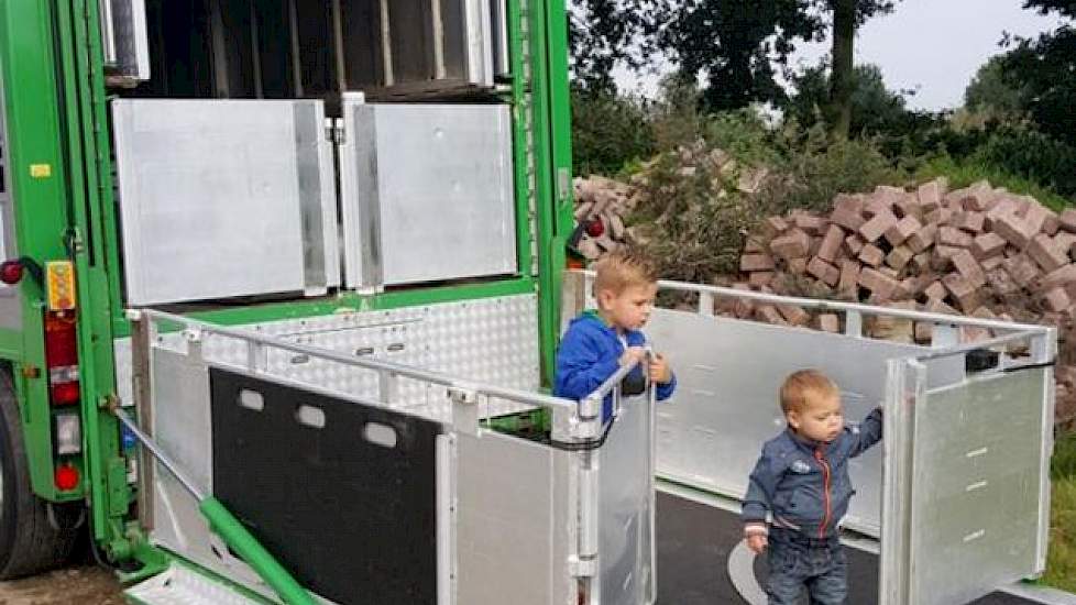 Bij de varkenshouder en transporteur Van den Berkmortel in Sint Oedenrode konden bezoekers de veewagen van binnen bekijken. Kinderen waren zeer geïnteresseerd in dit stukje techniek.