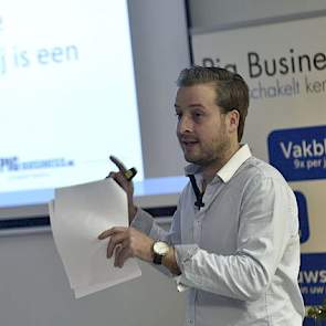 Avondvoorzitter en Pig Business redacteur Ruben van Boekel opende de avond.